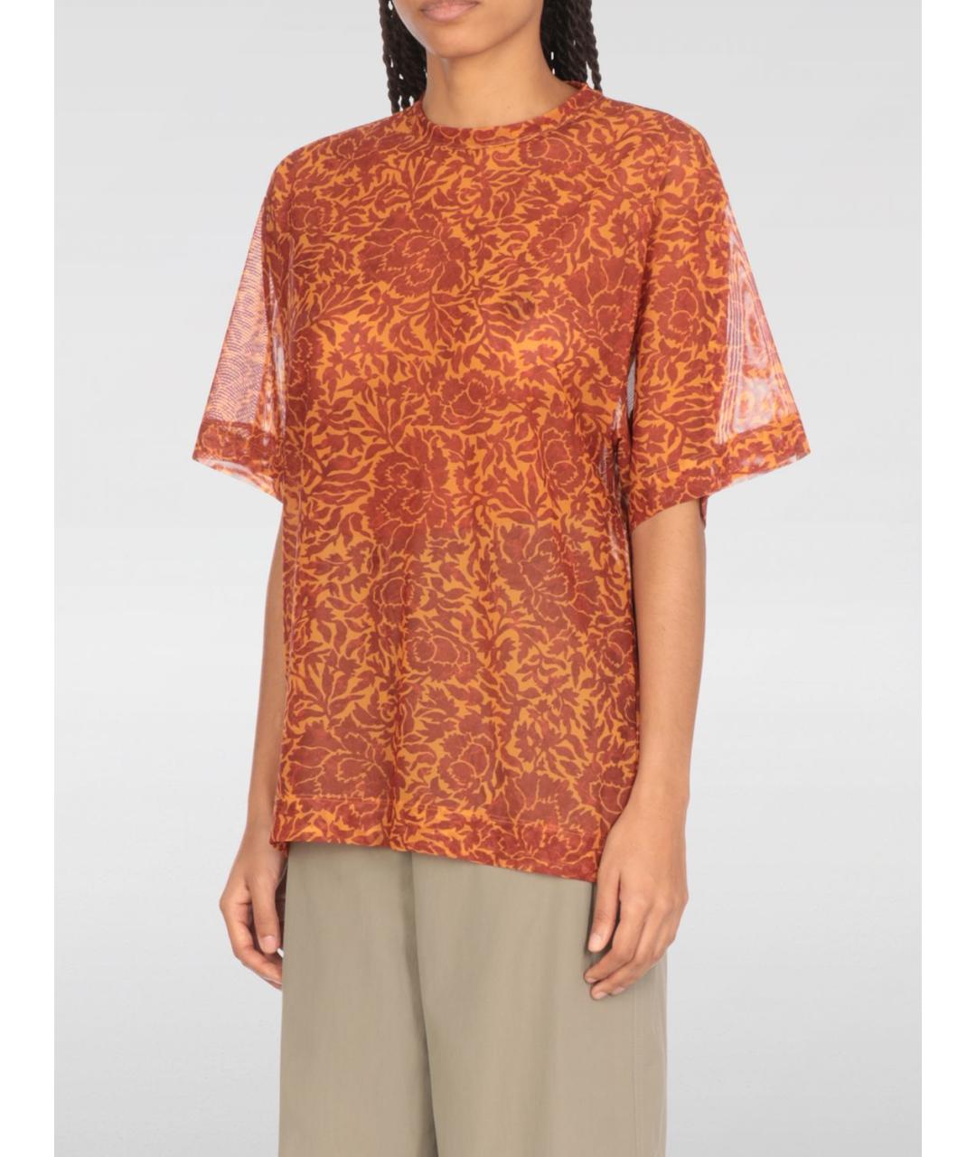 DRIES VAN NOTEN Оранжевая футболка, фото 2