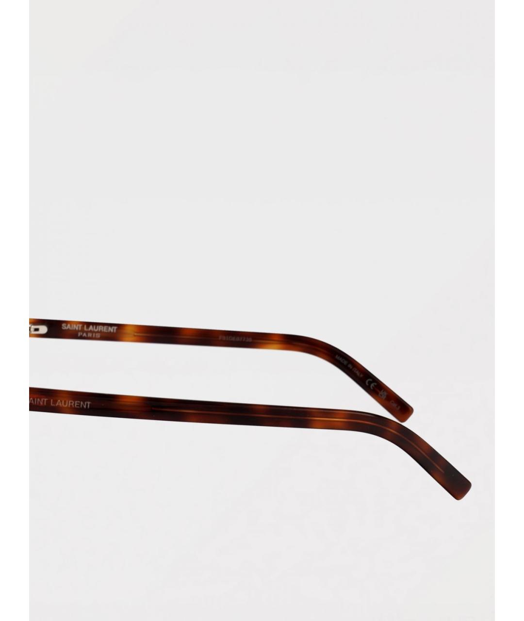SAINT LAURENT Коричневые солнцезащитные очки, фото 4