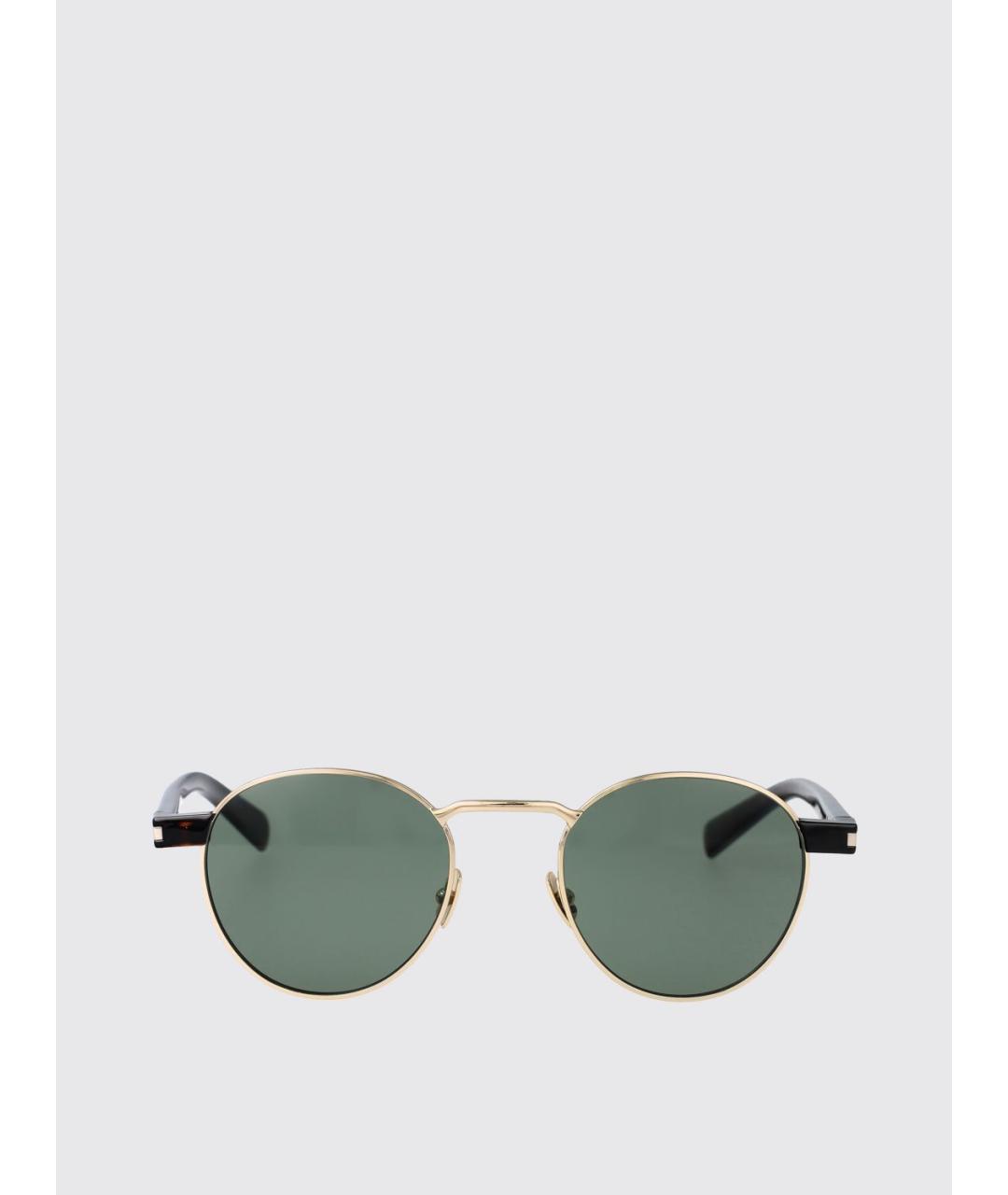 SAINT LAURENT Золотые солнцезащитные очки, фото 2