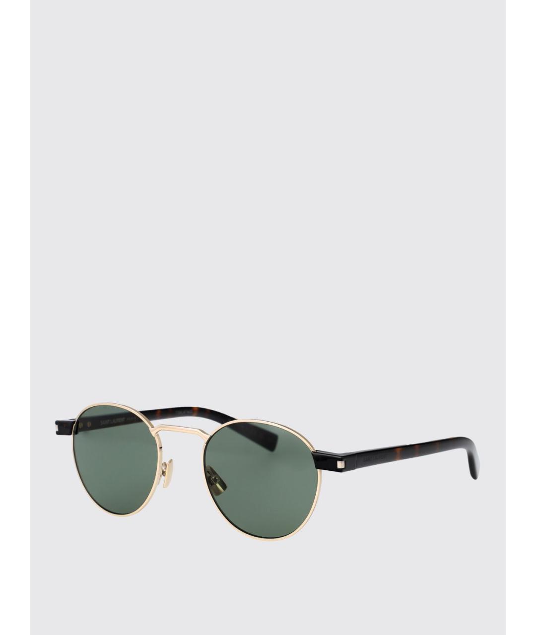 SAINT LAURENT Золотые солнцезащитные очки, фото 5