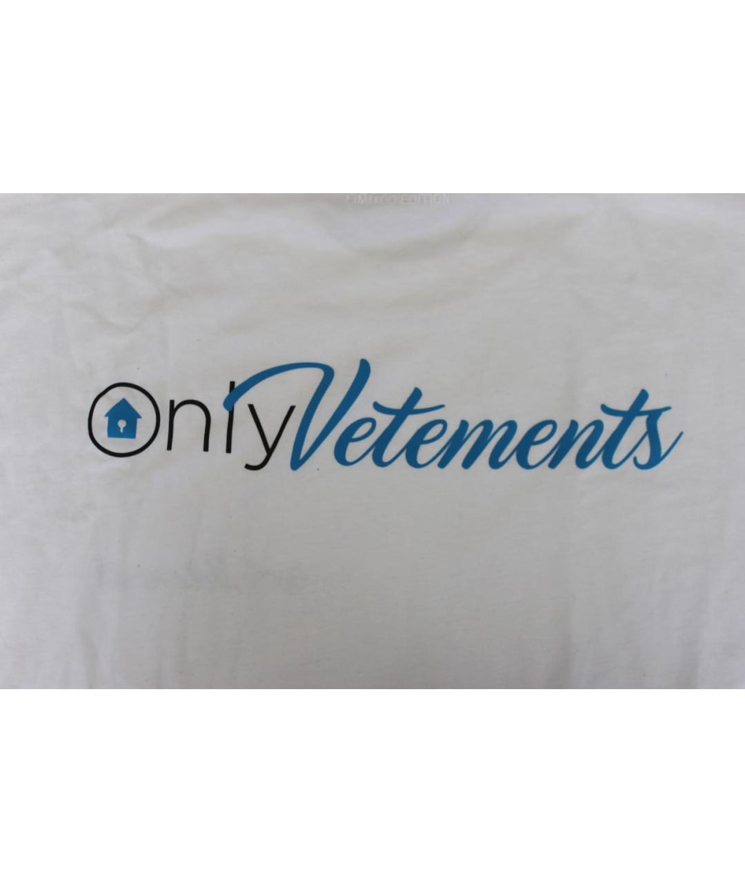 VETEMENTS Белая хлопковая футболка, фото 2