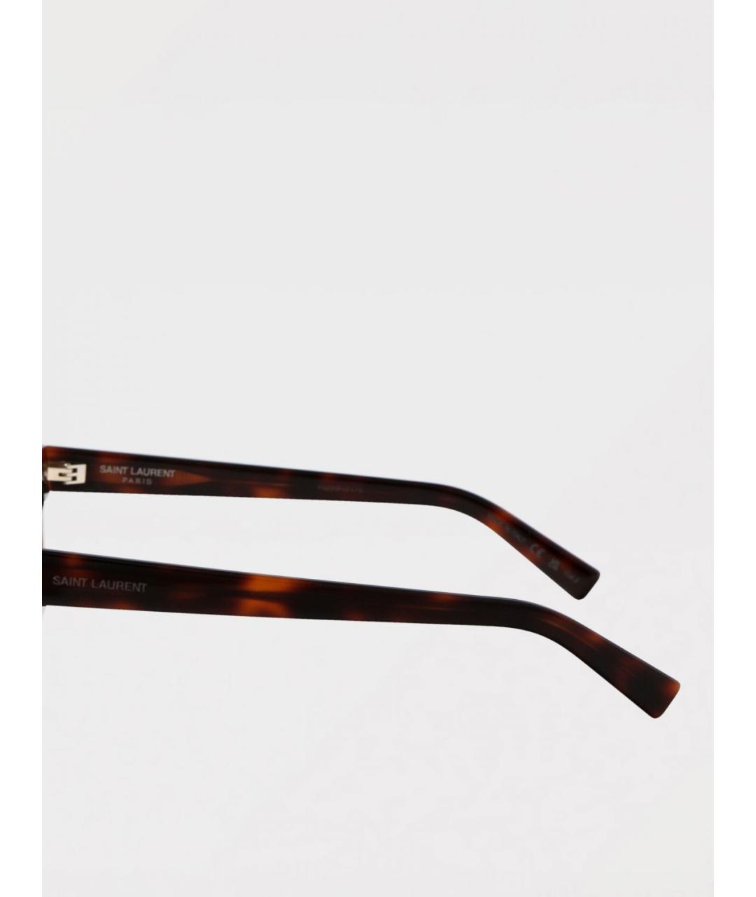 SAINT LAURENT Коричневые солнцезащитные очки, фото 4