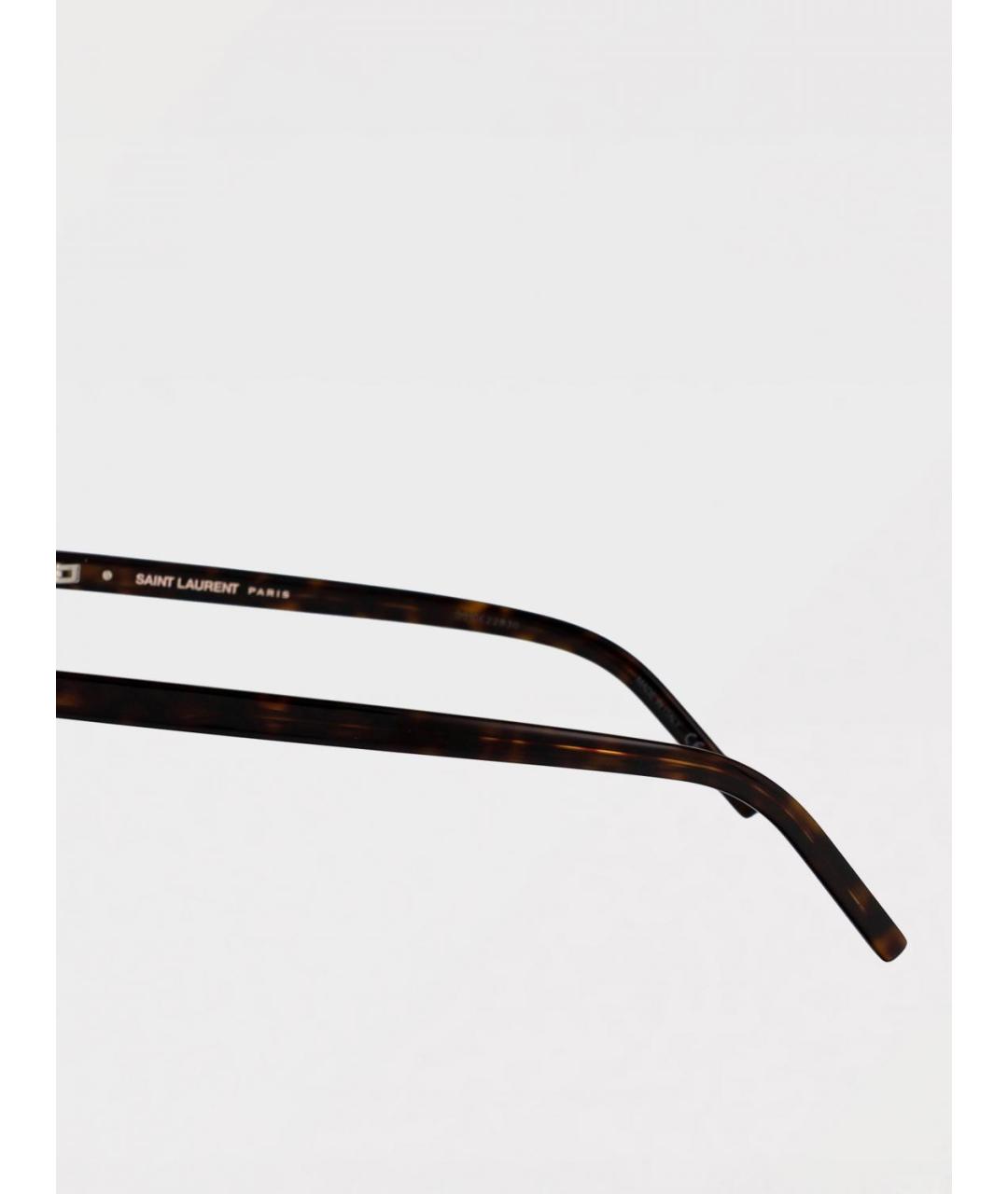 SAINT LAURENT Коричневые солнцезащитные очки, фото 4