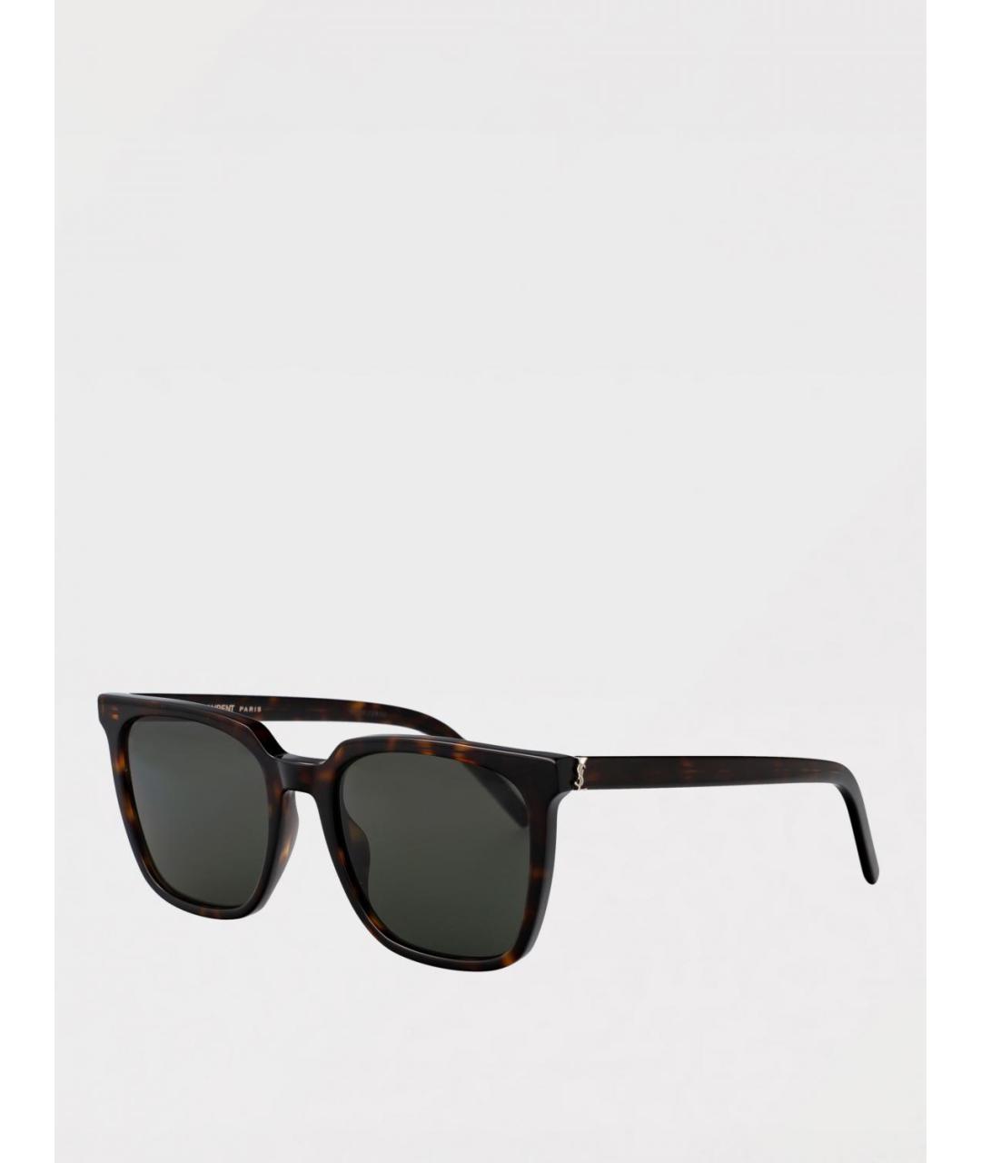SAINT LAURENT Коричневые солнцезащитные очки, фото 5