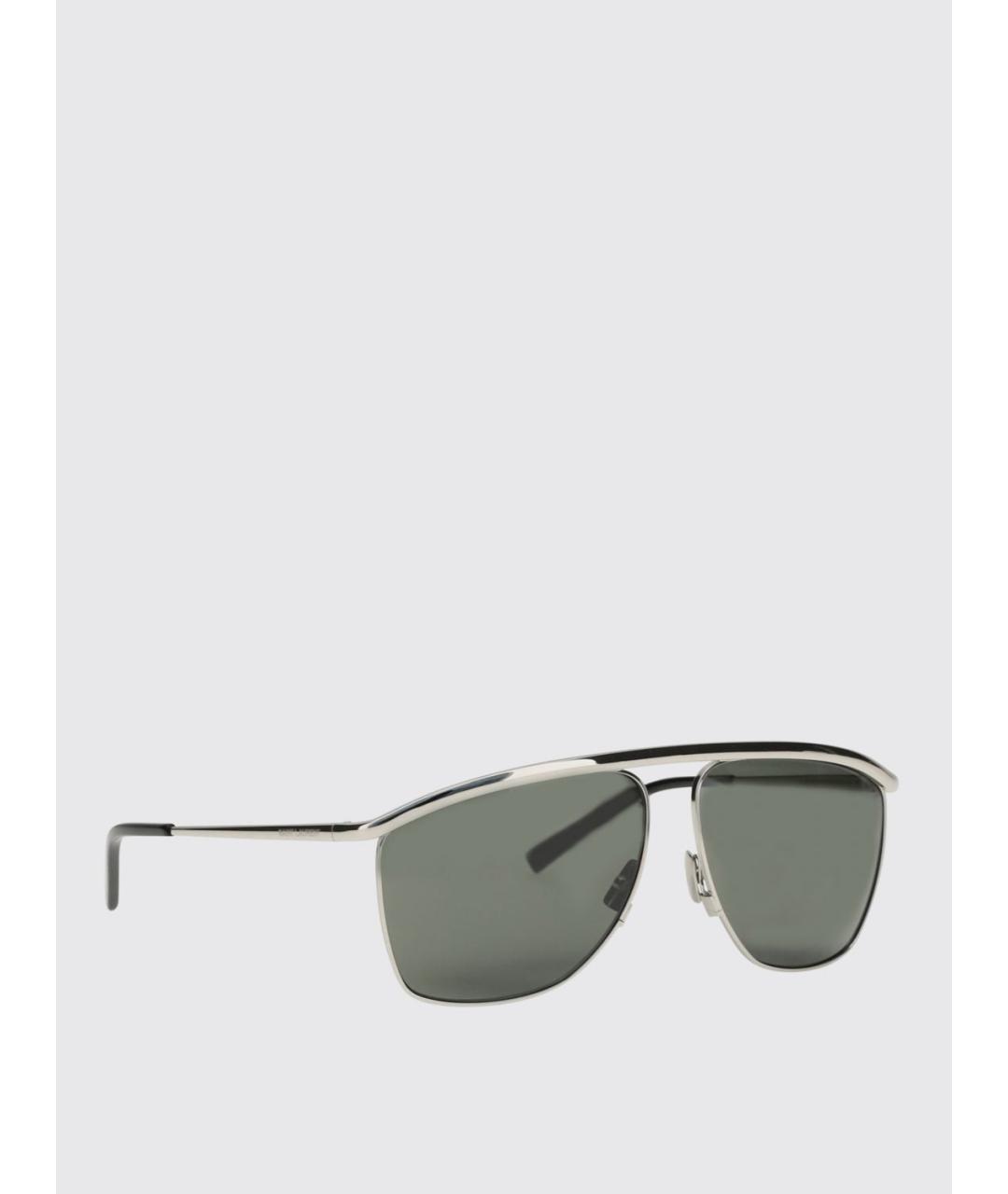SAINT LAURENT Серебряные солнцезащитные очки, фото 4
