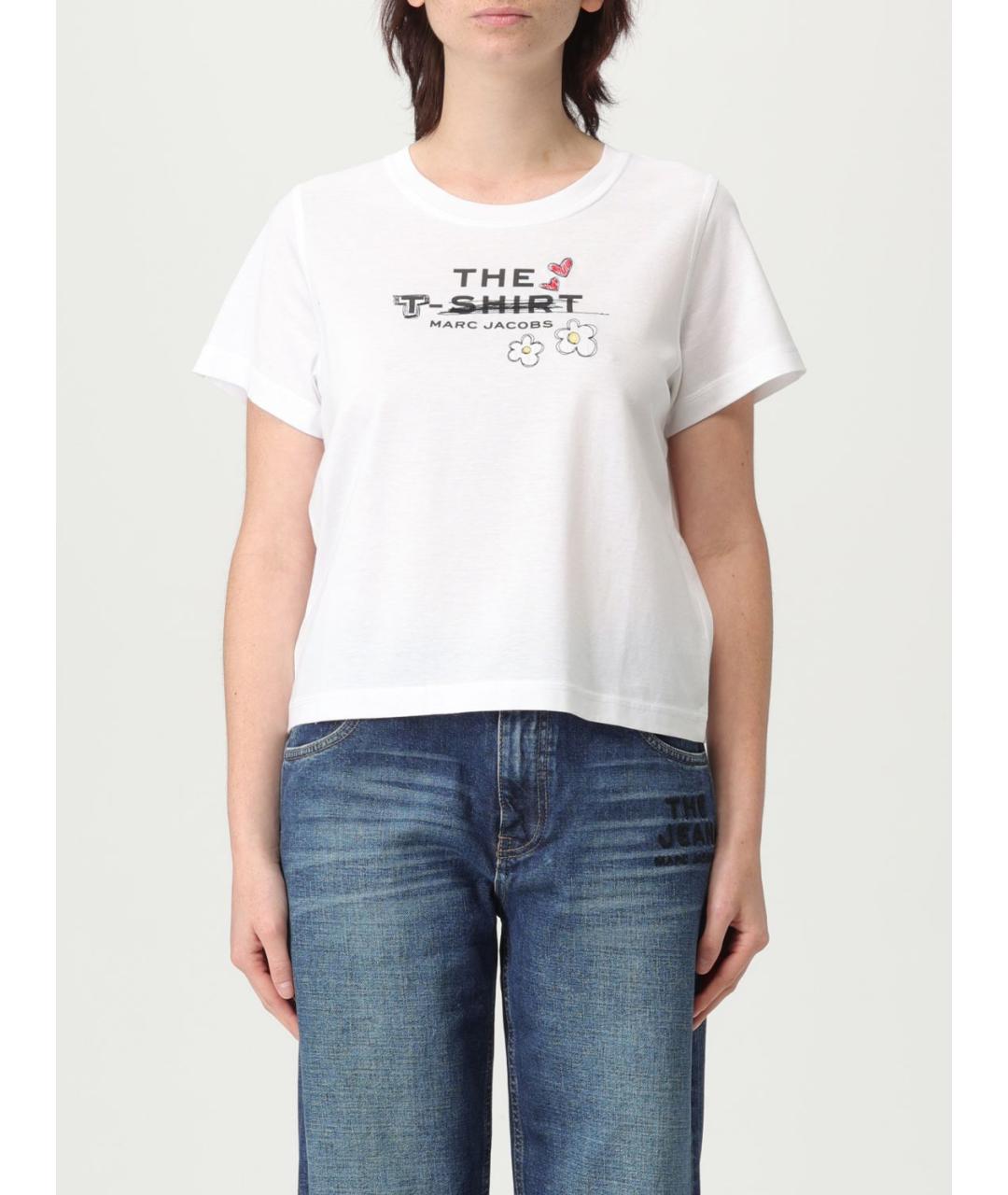 MARC JACOBS Белая хлопковая футболка, фото 2