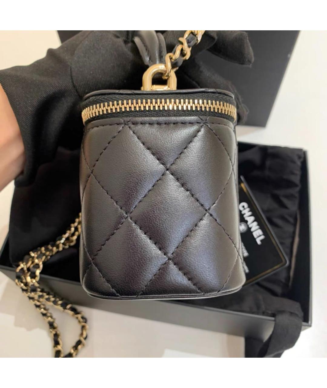 CHANEL Черная кожаная сумка через плечо, фото 3
