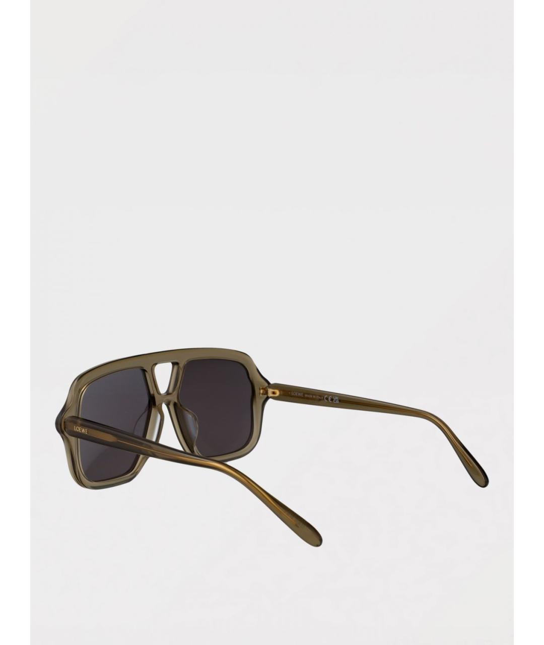 LOEWE Зеленые пластиковые солнцезащитные очки, фото 3