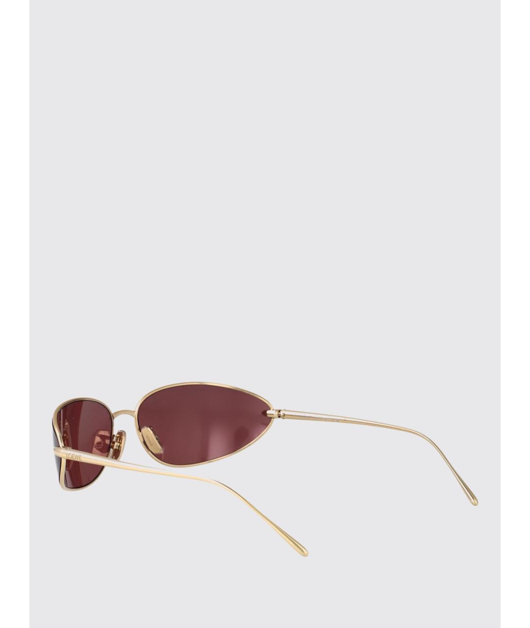 LOEWE Золотые солнцезащитные очки, фото 3