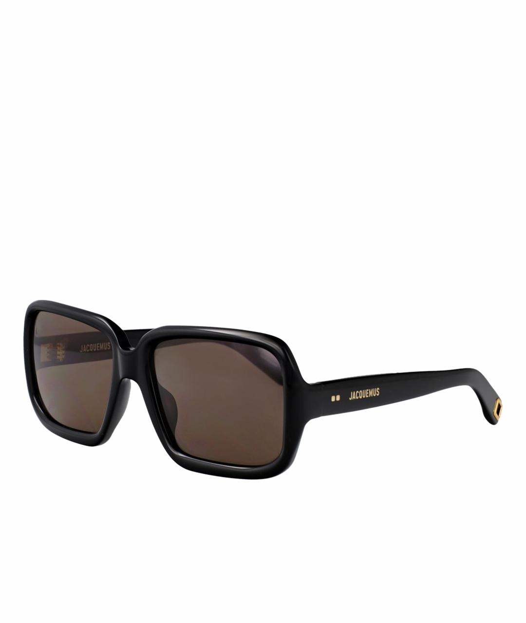 JACQUEMUS Черные пластиковые солнцезащитные очки, фото 1