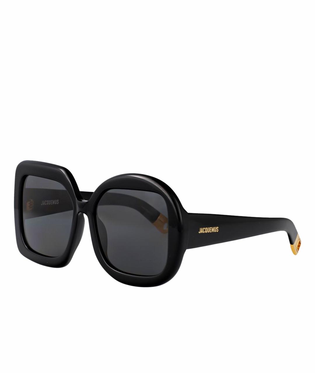 JACQUEMUS Черные пластиковые солнцезащитные очки, фото 1