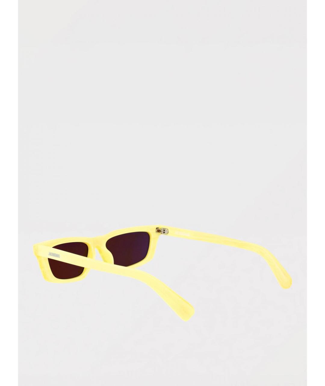 JACQUEMUS Желтые пластиковые солнцезащитные очки, фото 3