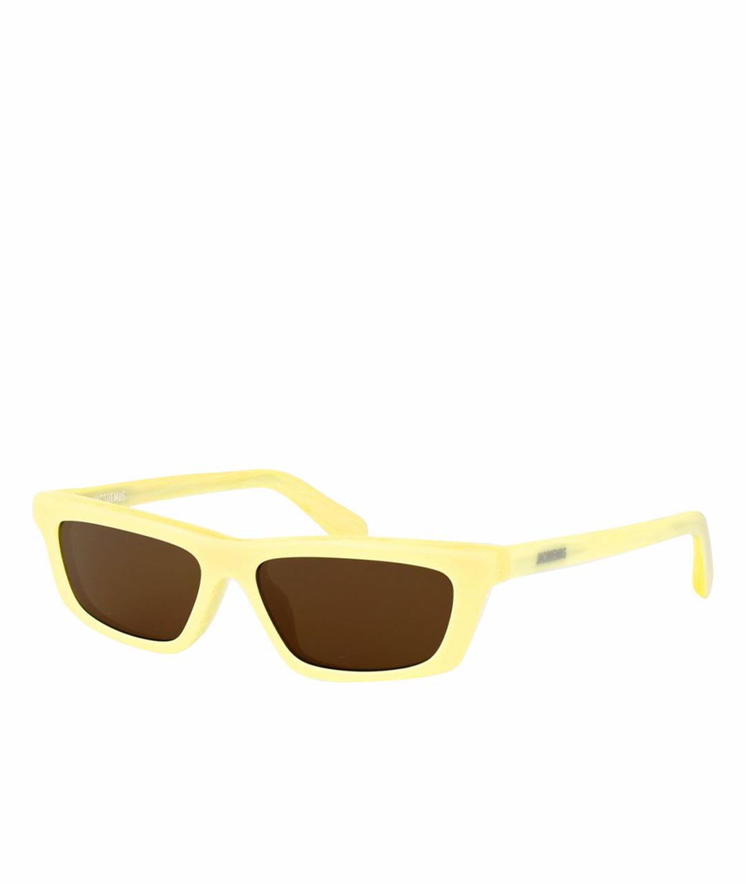JACQUEMUS Желтые пластиковые солнцезащитные очки, фото 1