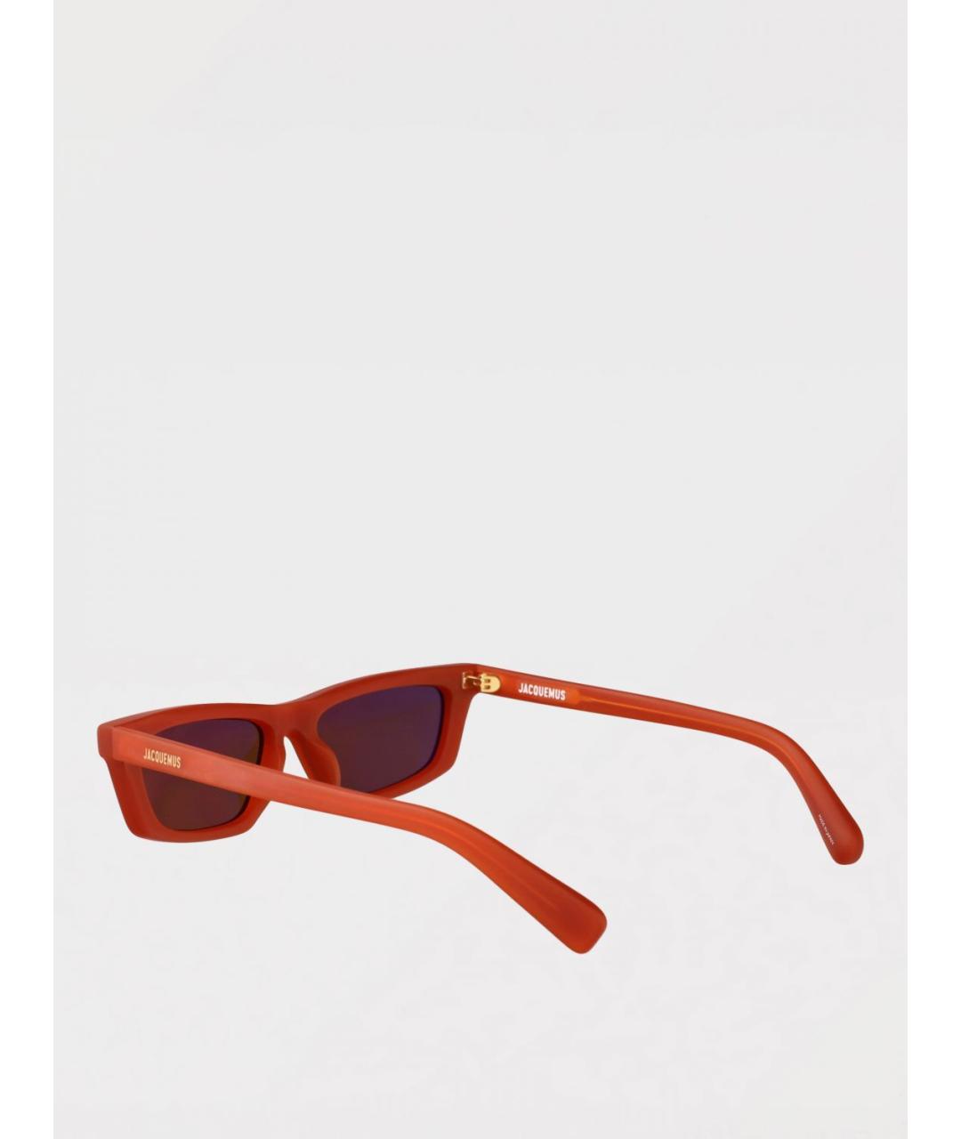 JACQUEMUS Красные пластиковые солнцезащитные очки, фото 3