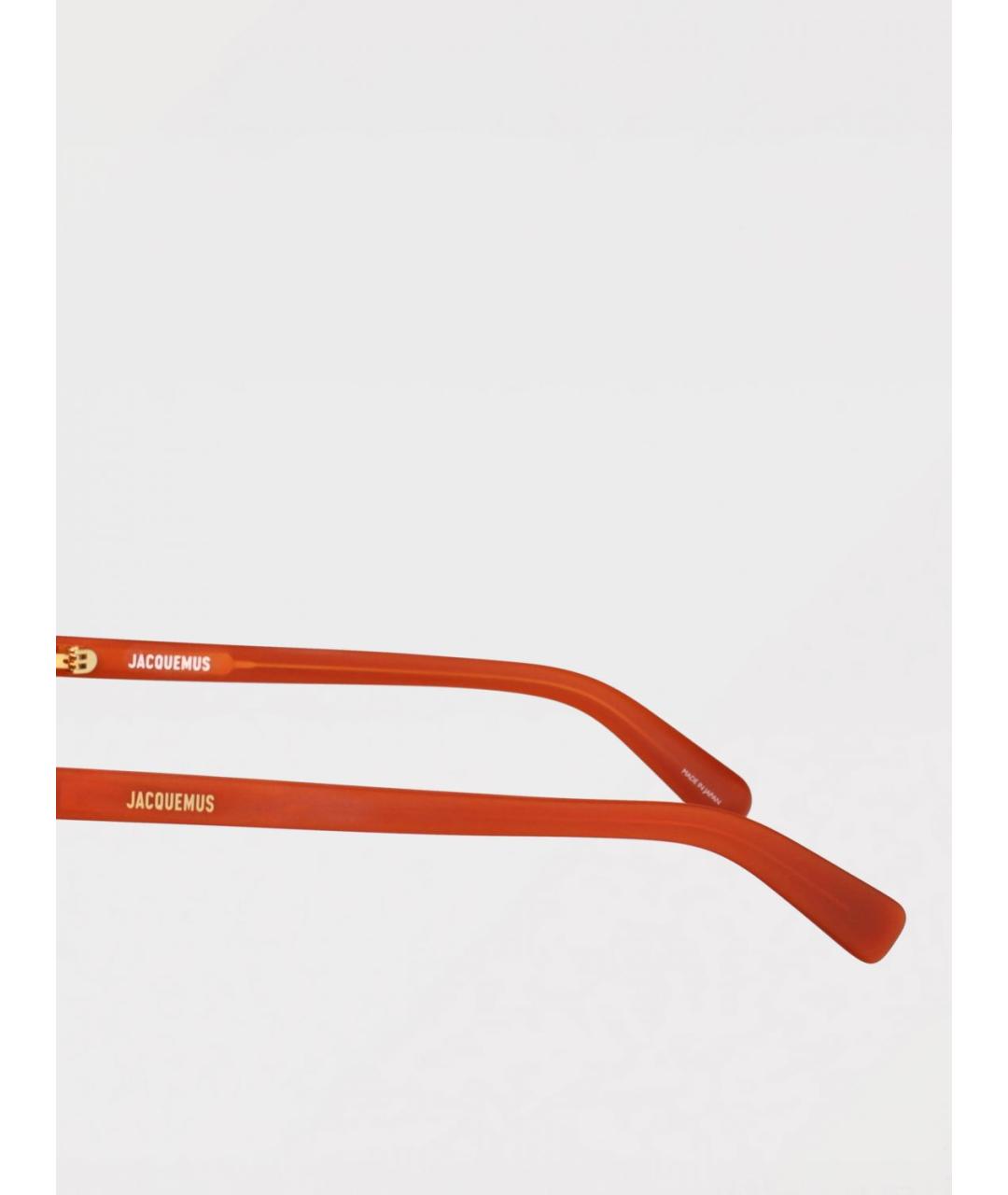 JACQUEMUS Красные пластиковые солнцезащитные очки, фото 4