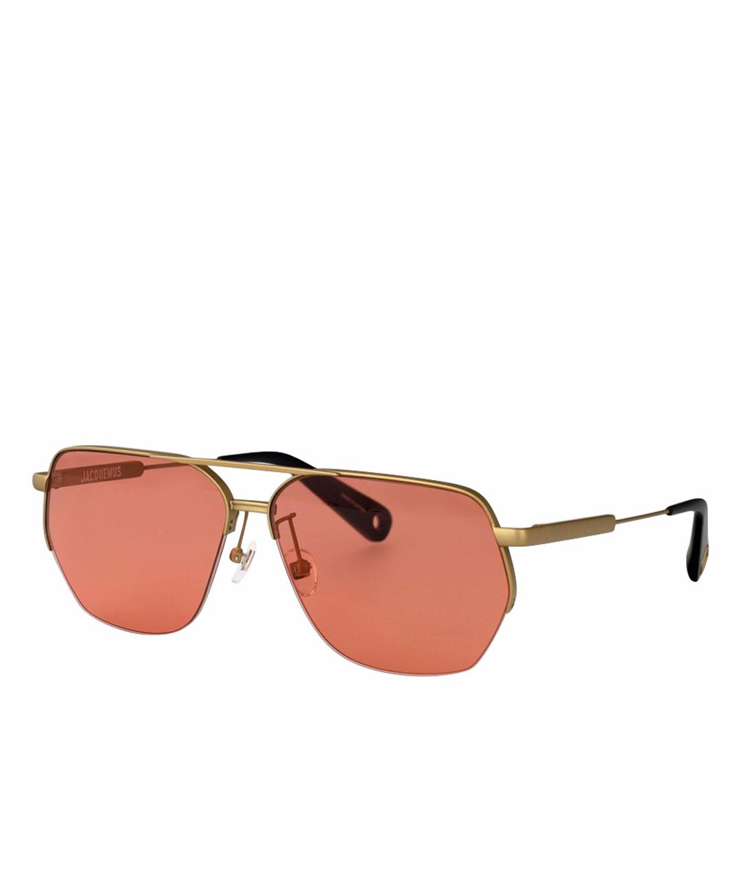 JACQUEMUS Золотые солнцезащитные очки, фото 1
