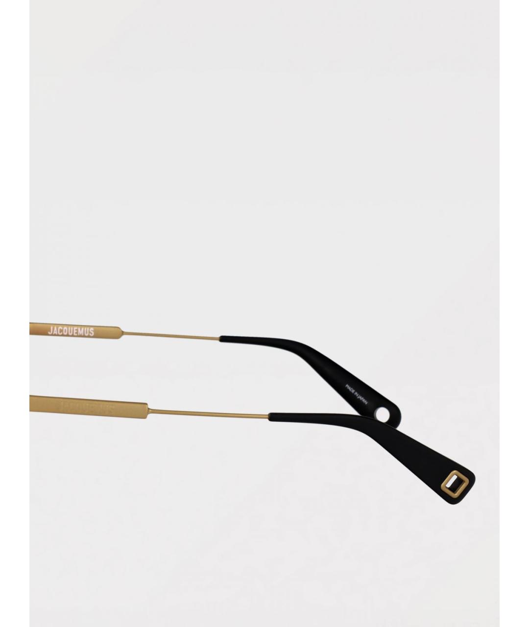 JACQUEMUS Золотые солнцезащитные очки, фото 4
