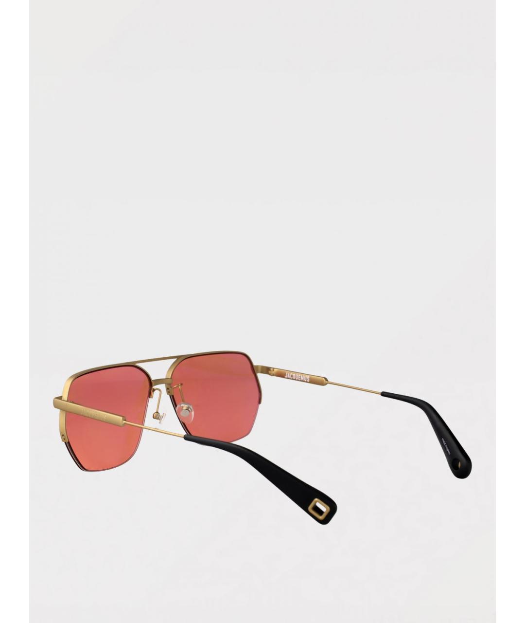 JACQUEMUS Золотые солнцезащитные очки, фото 3
