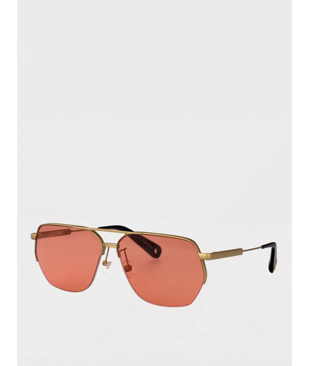 JACQUEMUS Золотые солнцезащитные очки, фото 5