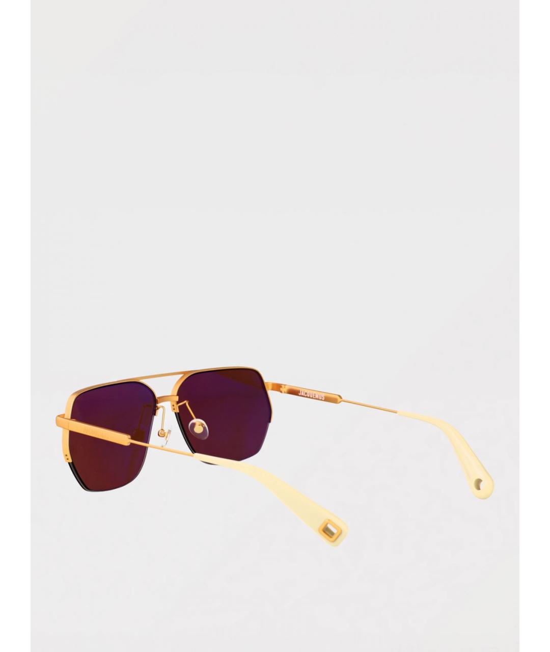 JACQUEMUS Золотые солнцезащитные очки, фото 3