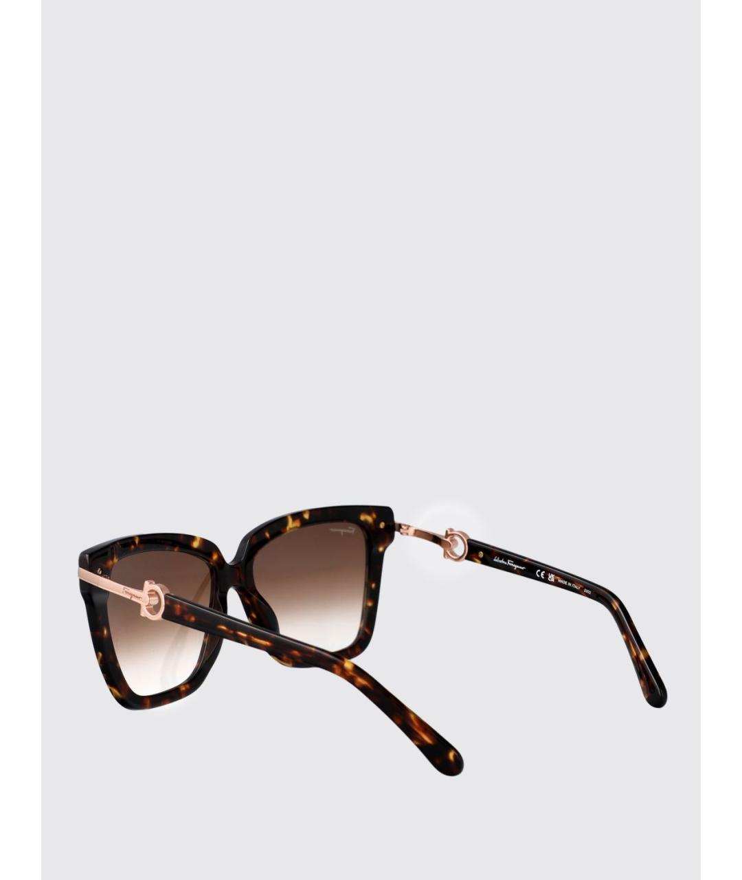 FERRAGAMO Коричневые солнцезащитные очки, фото 3