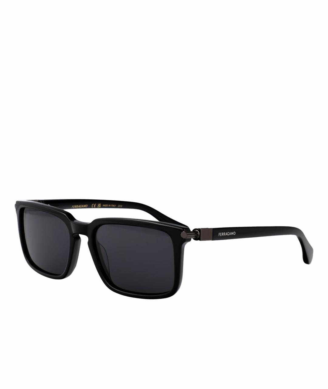 FERRAGAMO Черные солнцезащитные очки, фото 1