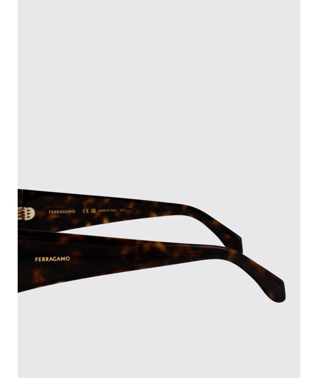 FERRAGAMO Коричневые солнцезащитные очки, фото 4