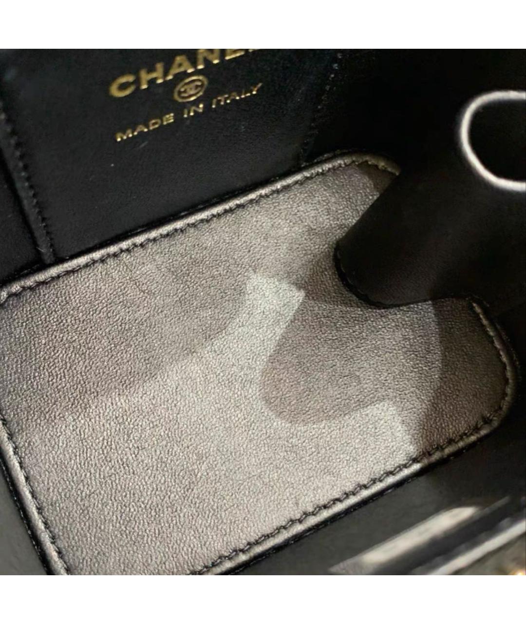 CHANEL Черная кожаная сумка через плечо, фото 4