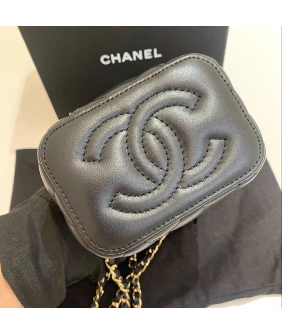 CHANEL Черная кожаная сумка через плечо, фото 3