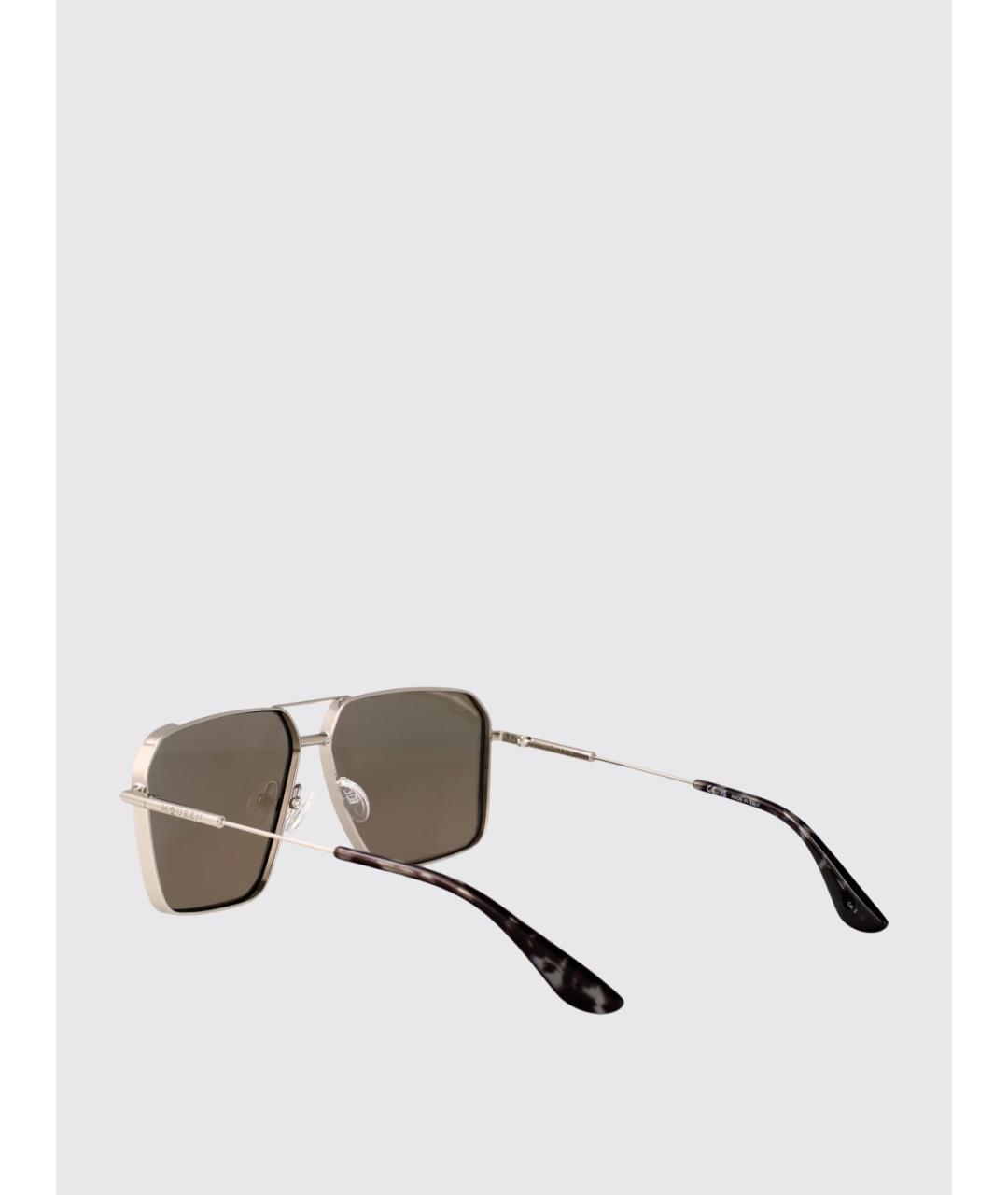 ALEXANDER MCQUEEN Серебряные солнцезащитные очки, фото 3