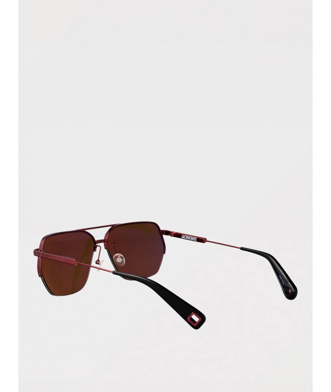 JACQUEMUS Бордовые солнцезащитные очки, фото 3
