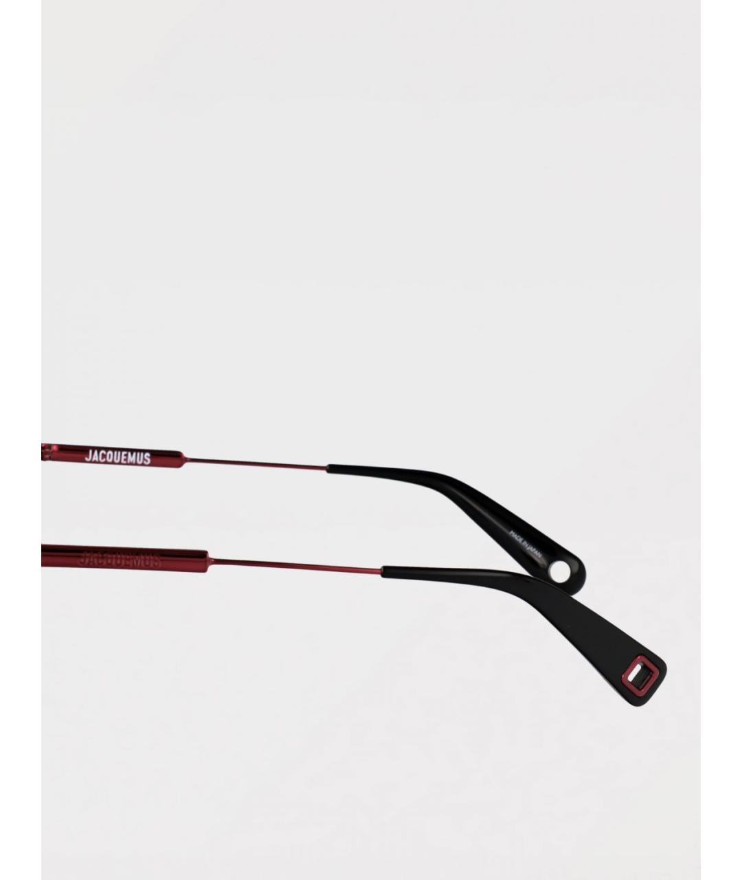 JACQUEMUS Бордовые солнцезащитные очки, фото 4