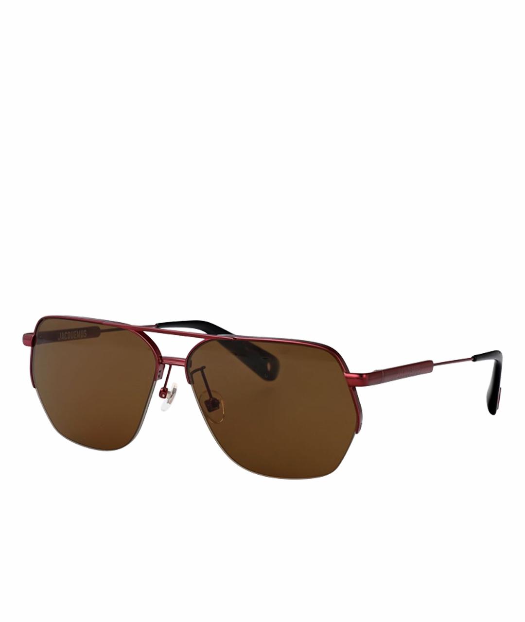 JACQUEMUS Бордовые солнцезащитные очки, фото 1
