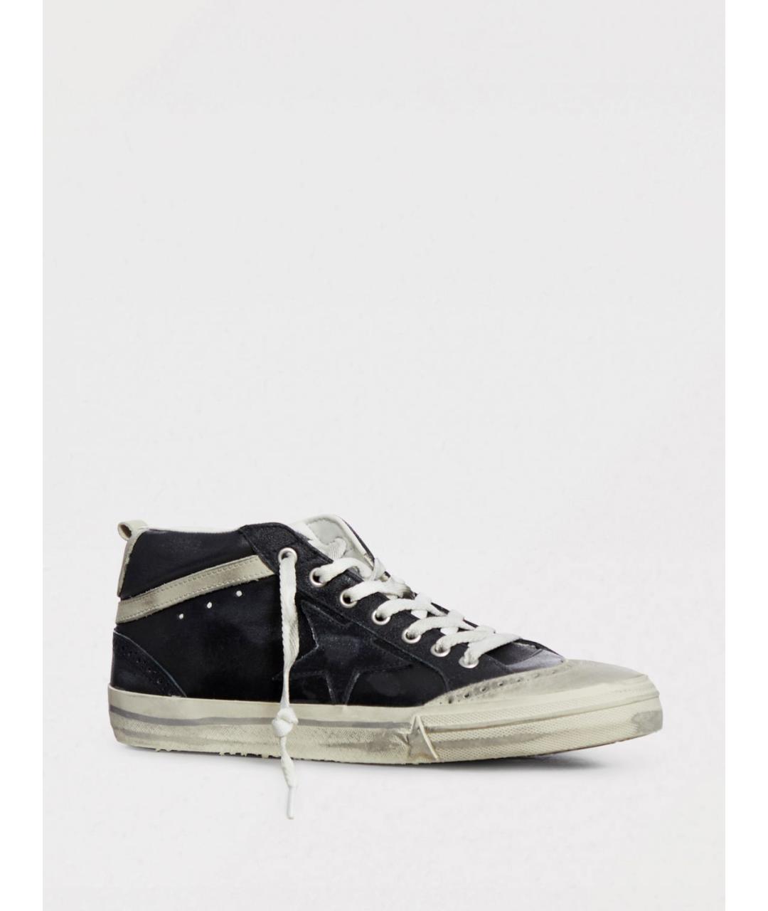 GOLDEN GOOSE DELUXE BRAND Черные кожаные высокие кроссовки / кеды, фото 2