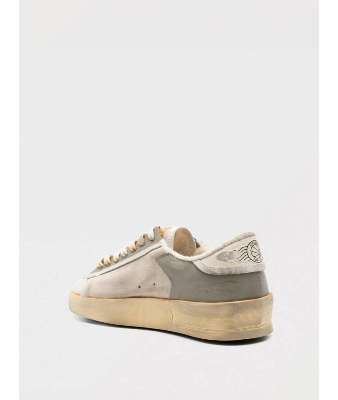 GOLDEN GOOSE DELUXE BRAND Бежевые кожаные низкие кроссовки / кеды, фото 3