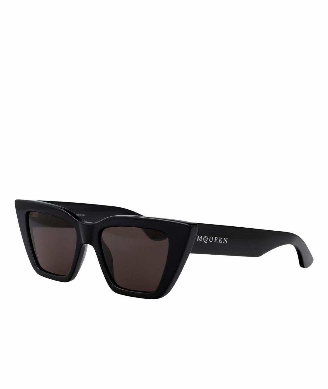 ALEXANDER MCQUEEN Черные пластиковые солнцезащитные очки, фото 1