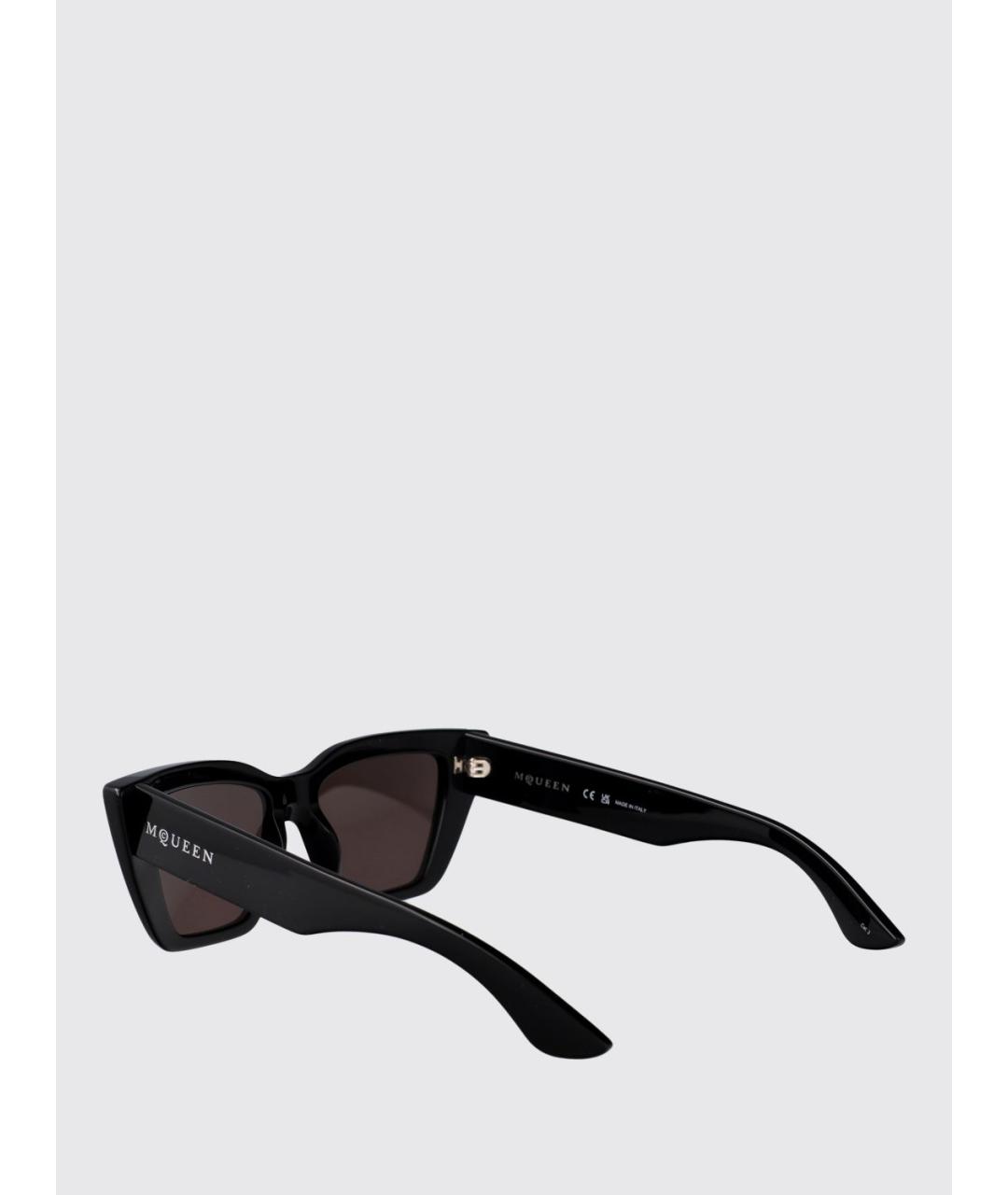 ALEXANDER MCQUEEN Черные пластиковые солнцезащитные очки, фото 3