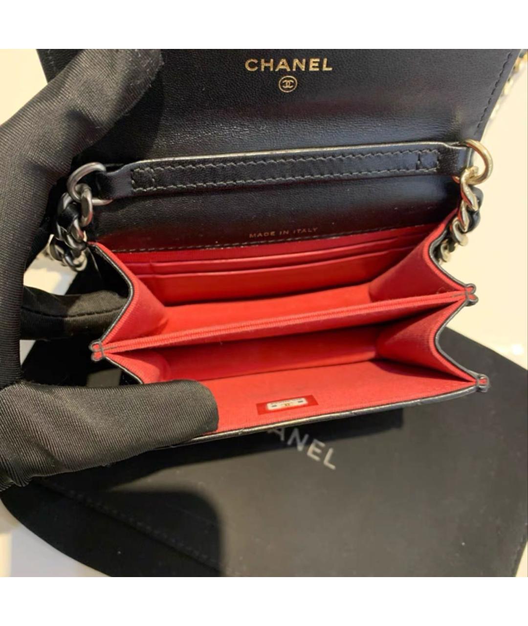 CHANEL Черная кожаная сумка через плечо, фото 3