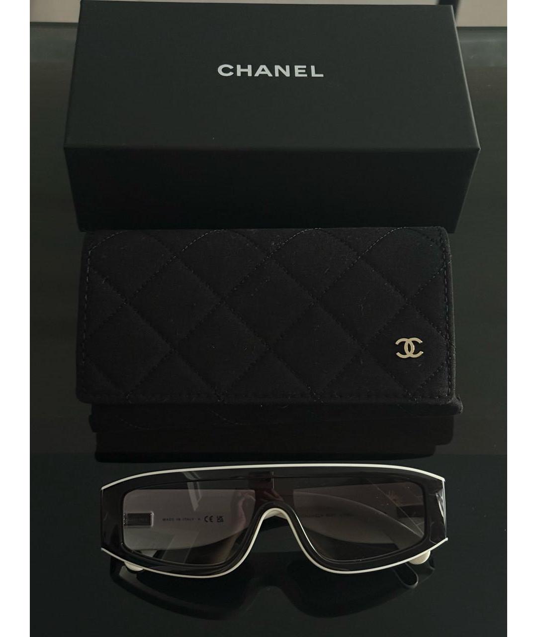 CHANEL Черные пластиковые солнцезащитные очки, фото 4