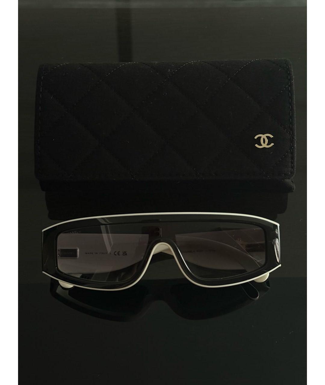 CHANEL Черные пластиковые солнцезащитные очки, фото 5