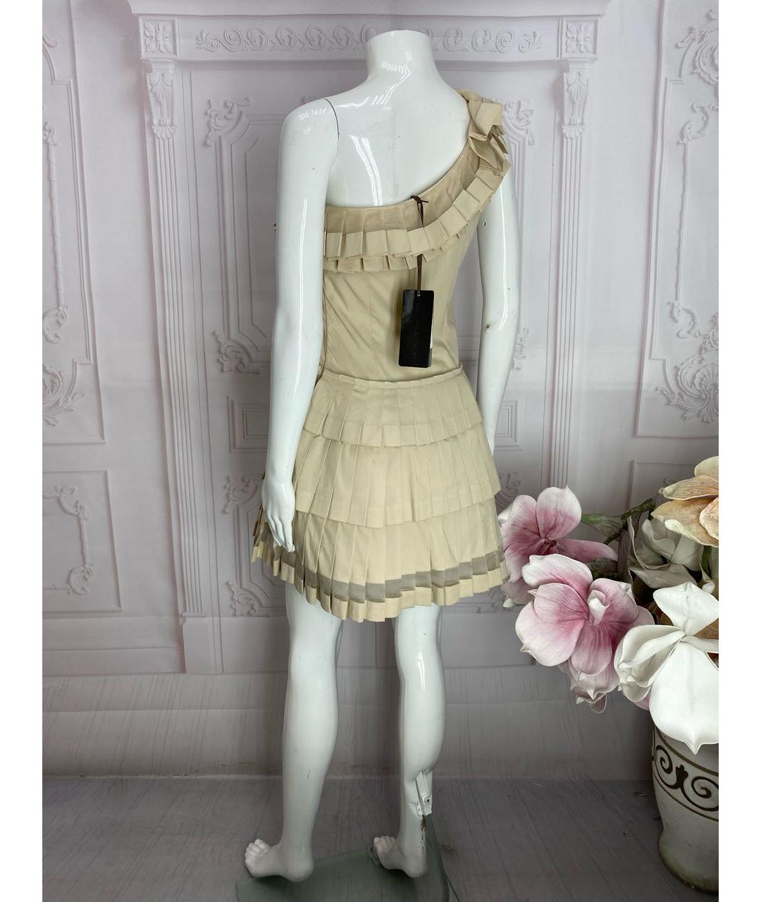 ERMANNO SCERVINO Бежевое хлопковое платье, фото 2