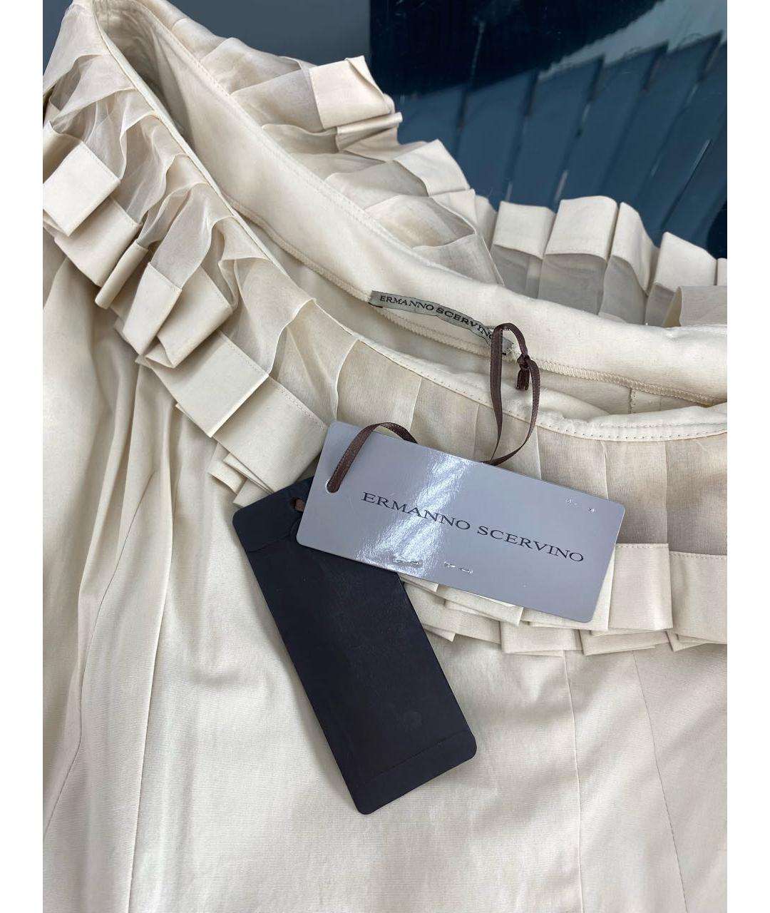 ERMANNO SCERVINO Бежевое хлопковое платье, фото 3