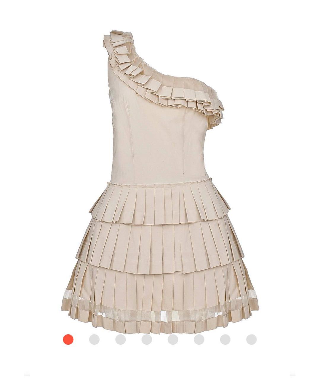 ERMANNO SCERVINO Бежевое хлопковое платье, фото 9