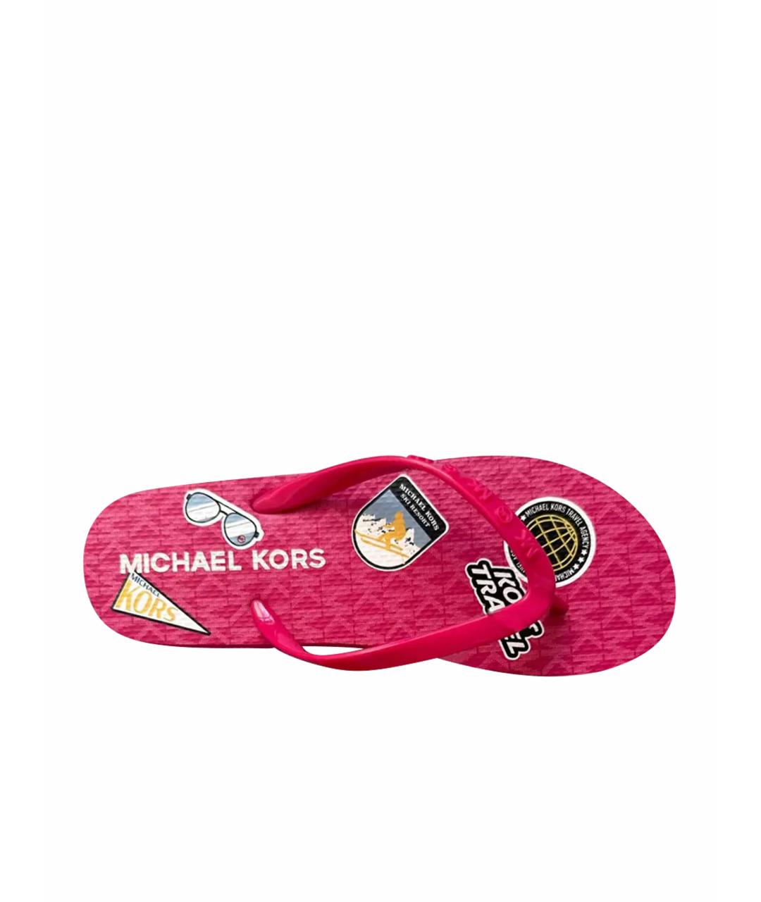 MICHAEL KORS Фуксия шлепанцы, фото 1