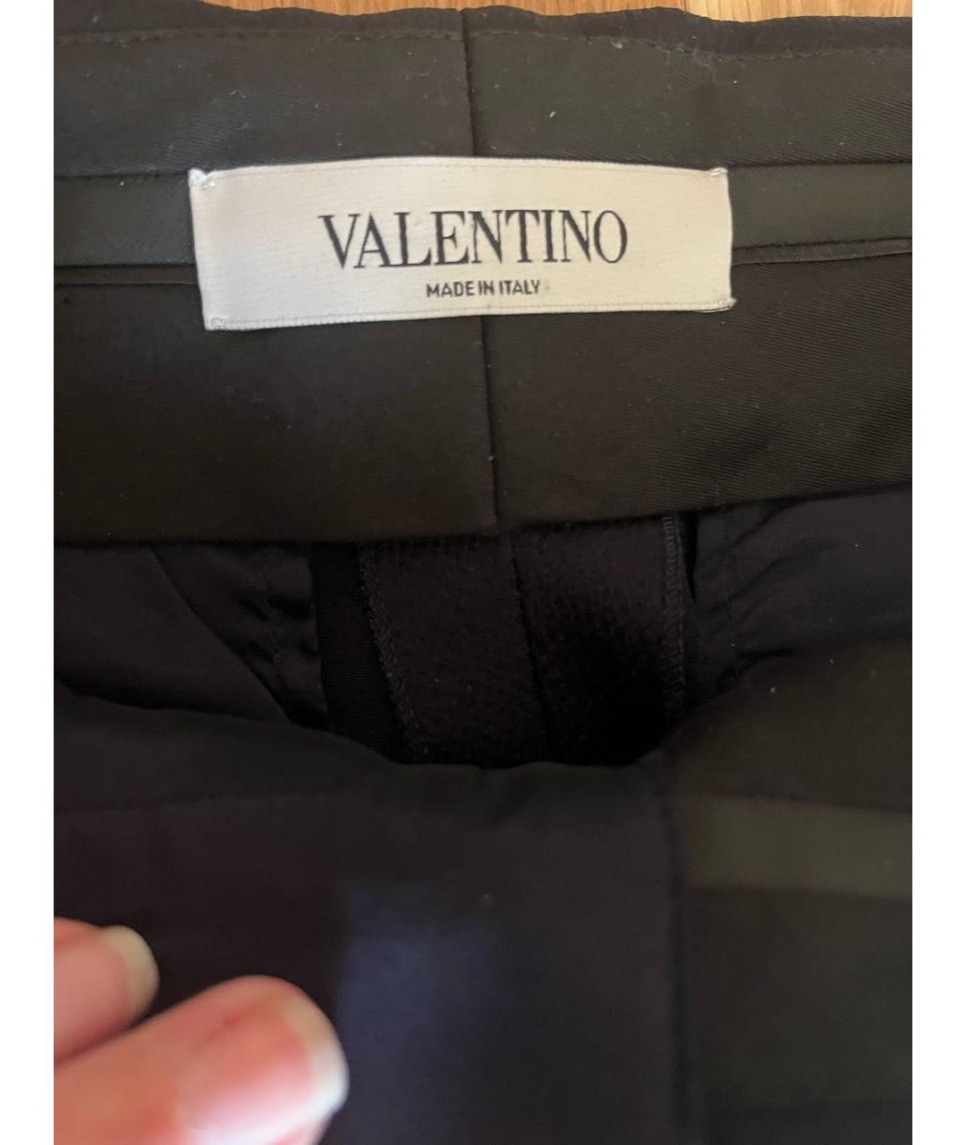 VALENTINO Черные вискозные брюки широкие, фото 3