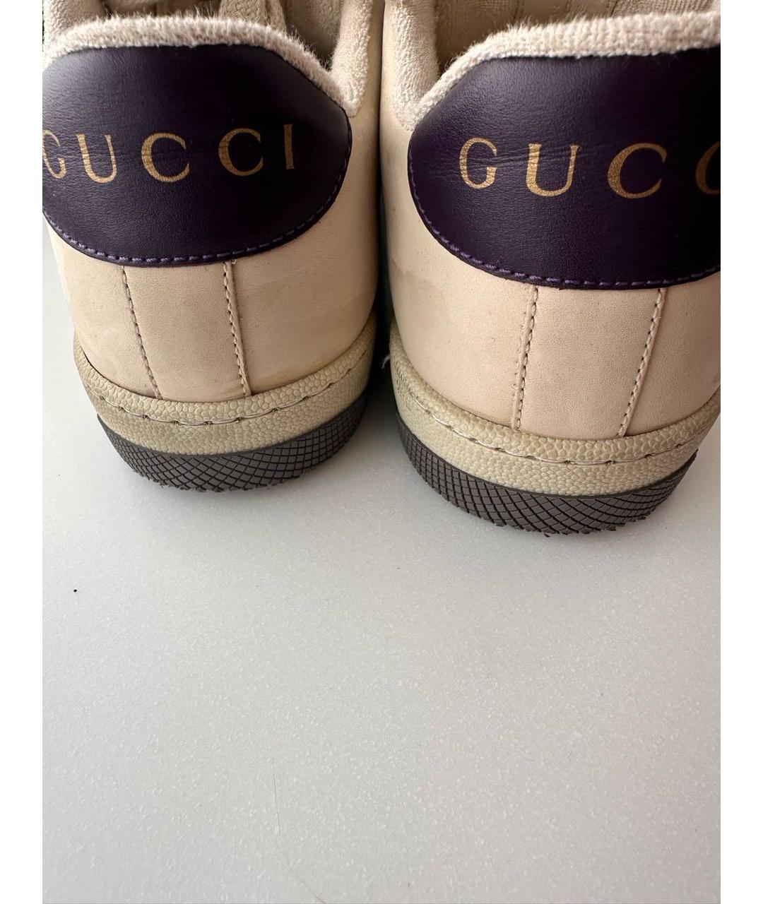 GUCCI Бежевые кроссовки, фото 5