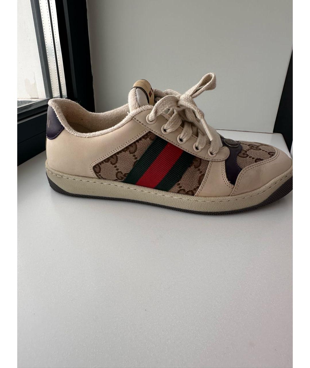 GUCCI Бежевые кроссовки, фото 7