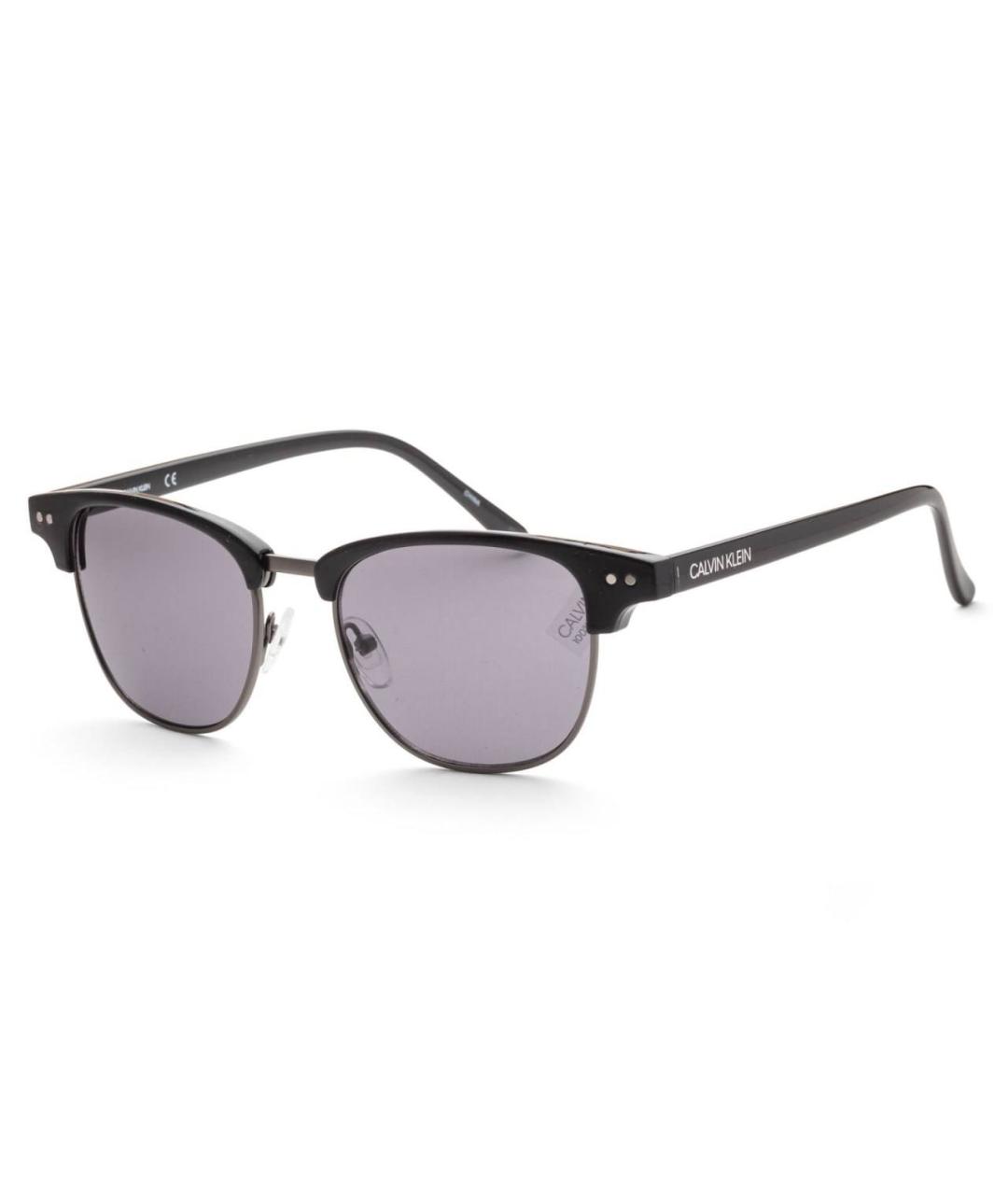 CALVIN KLEIN Черные пластиковые солнцезащитные очки, фото 1
