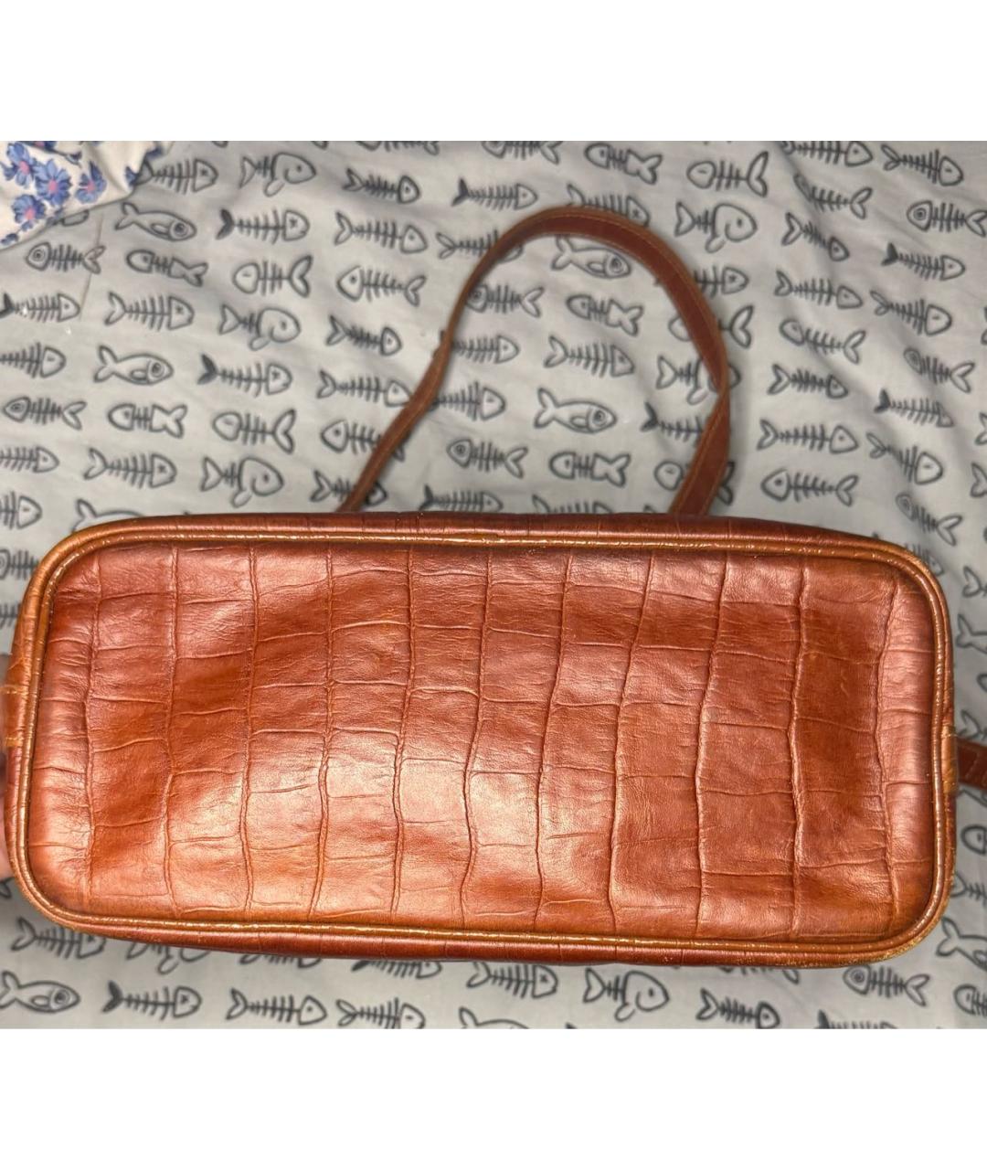 LONGCHAMP Коричневая кожаная сумка через плечо, фото 6