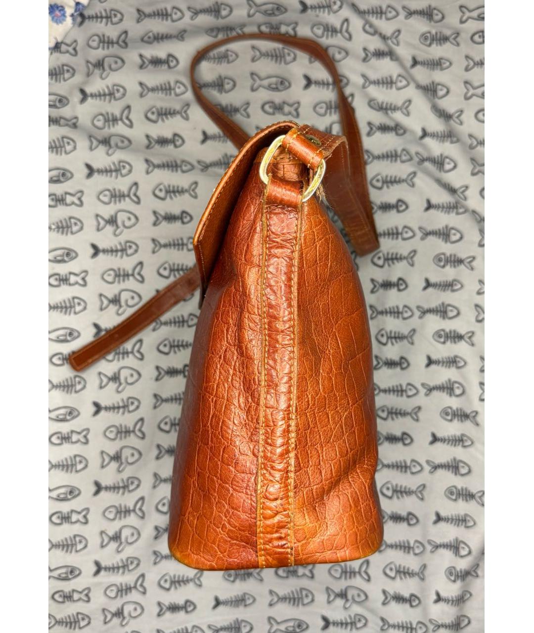 LONGCHAMP Коричневая кожаная сумка через плечо, фото 2